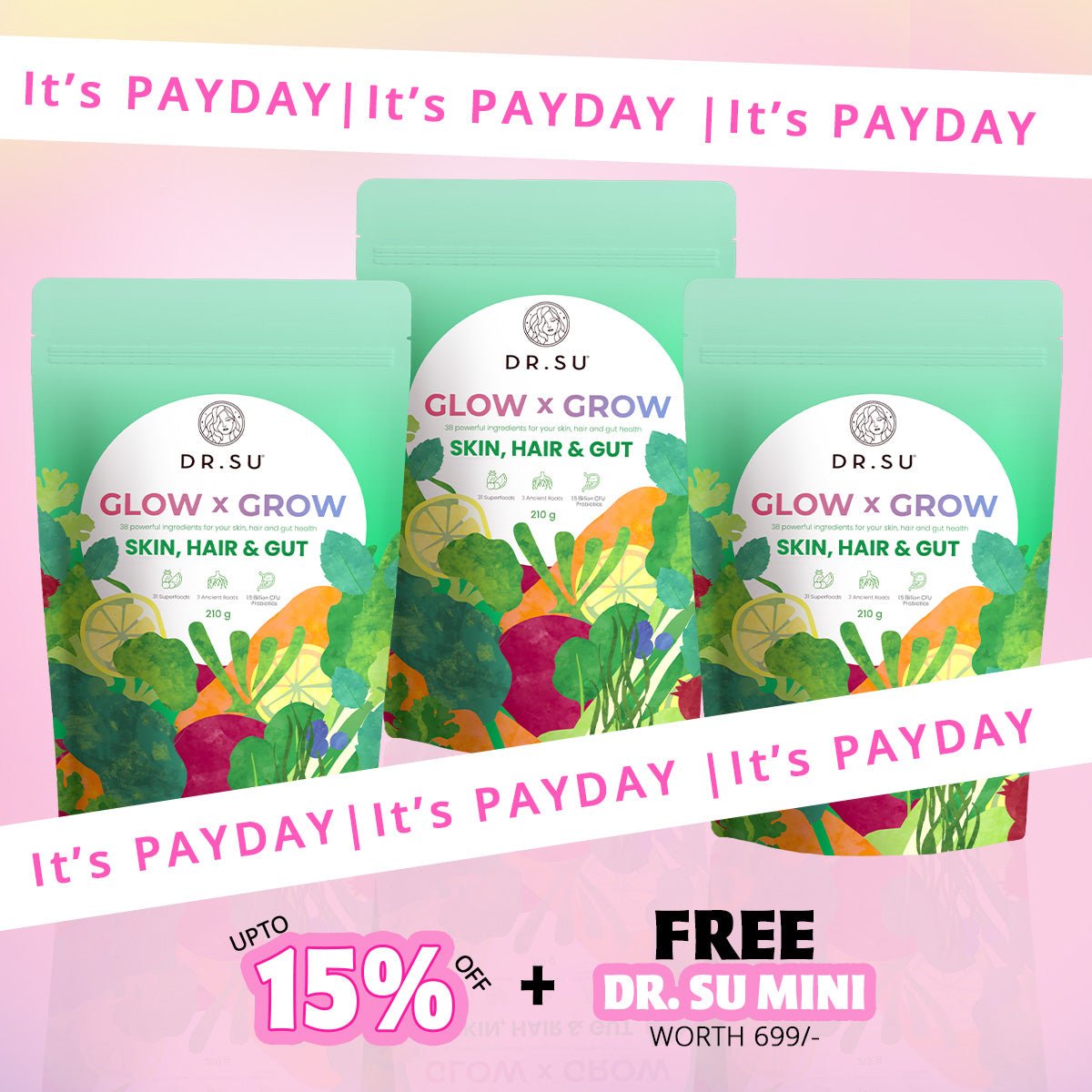 Glow x Grow for Skin, Hair and Gut - Dr. Su Formulations