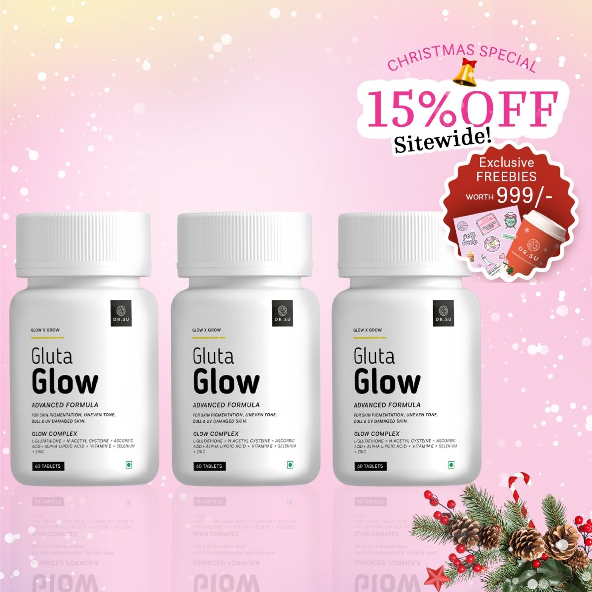 Gluta Glow 500mg Skin Radiance Supplement - Dr. Su Formulations
