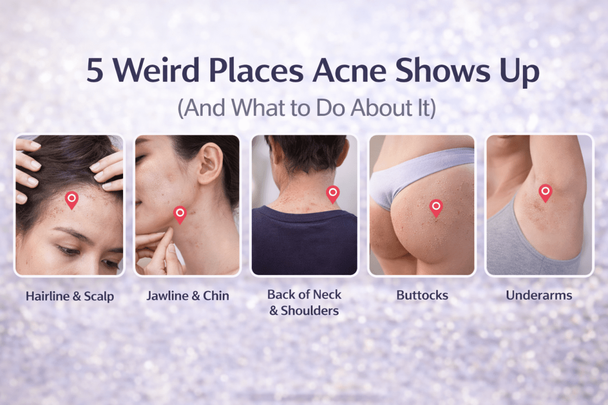 5 Weird Places Acne Shows Up (And What to Do About It)