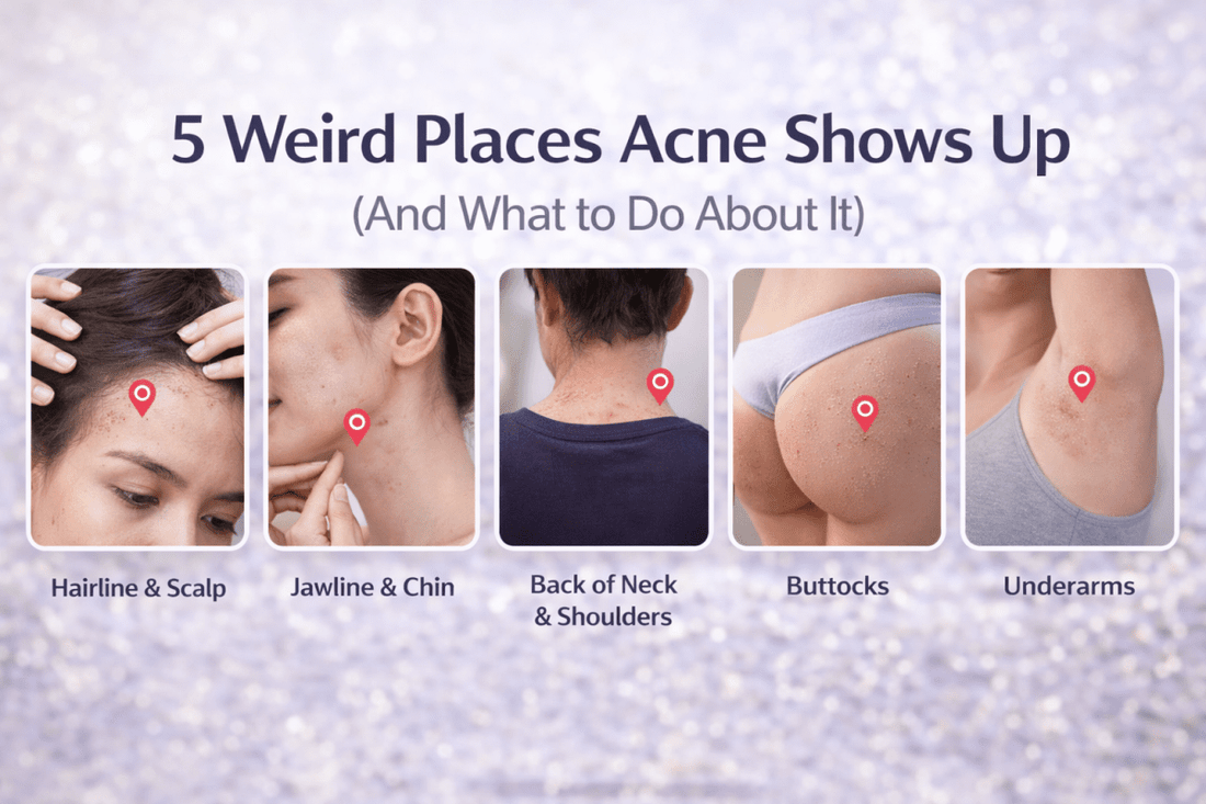 5 Weird Places Acne Shows Up (And What to Do About It) - Dr. Su Formulations