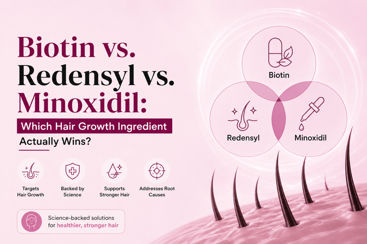 Biotin vs. Redensyl vs. Minoxidil: Which Hair Growth Ingredient Actually Wins?