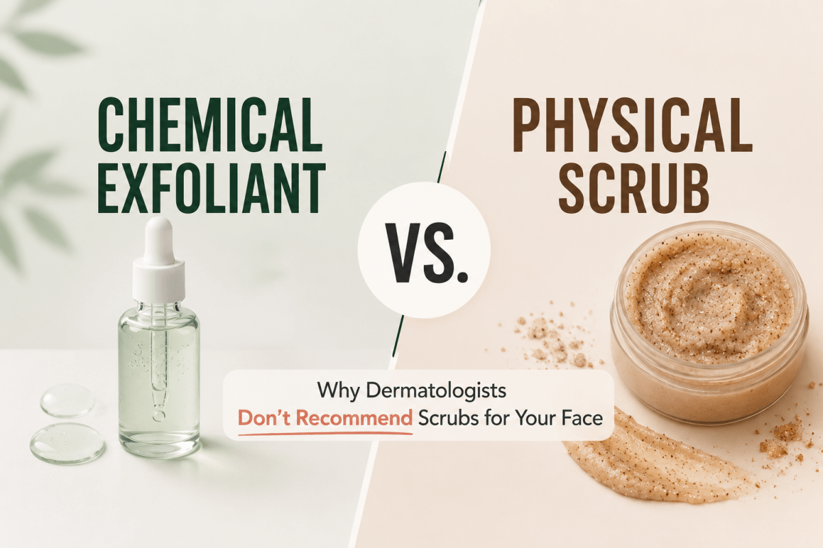 Chemical Exfoliant vs. Physical Scrub: Why Dermatologists Don't Recommend Scrubs for Your Face