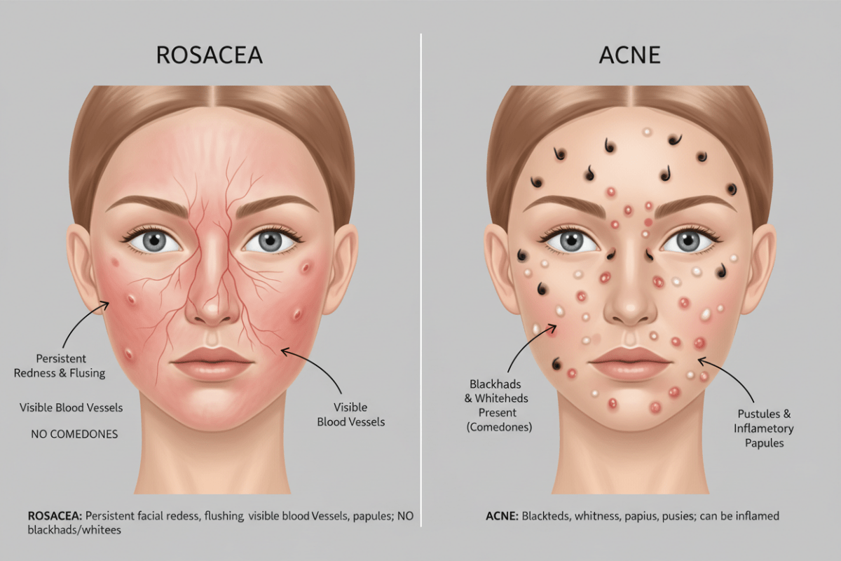Rosacea or Acne? Key Differences and How to Tell Them Apart
