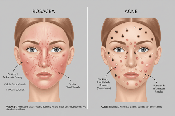 Rosacea or Acne? Key Differences and How to Tell Them Apart