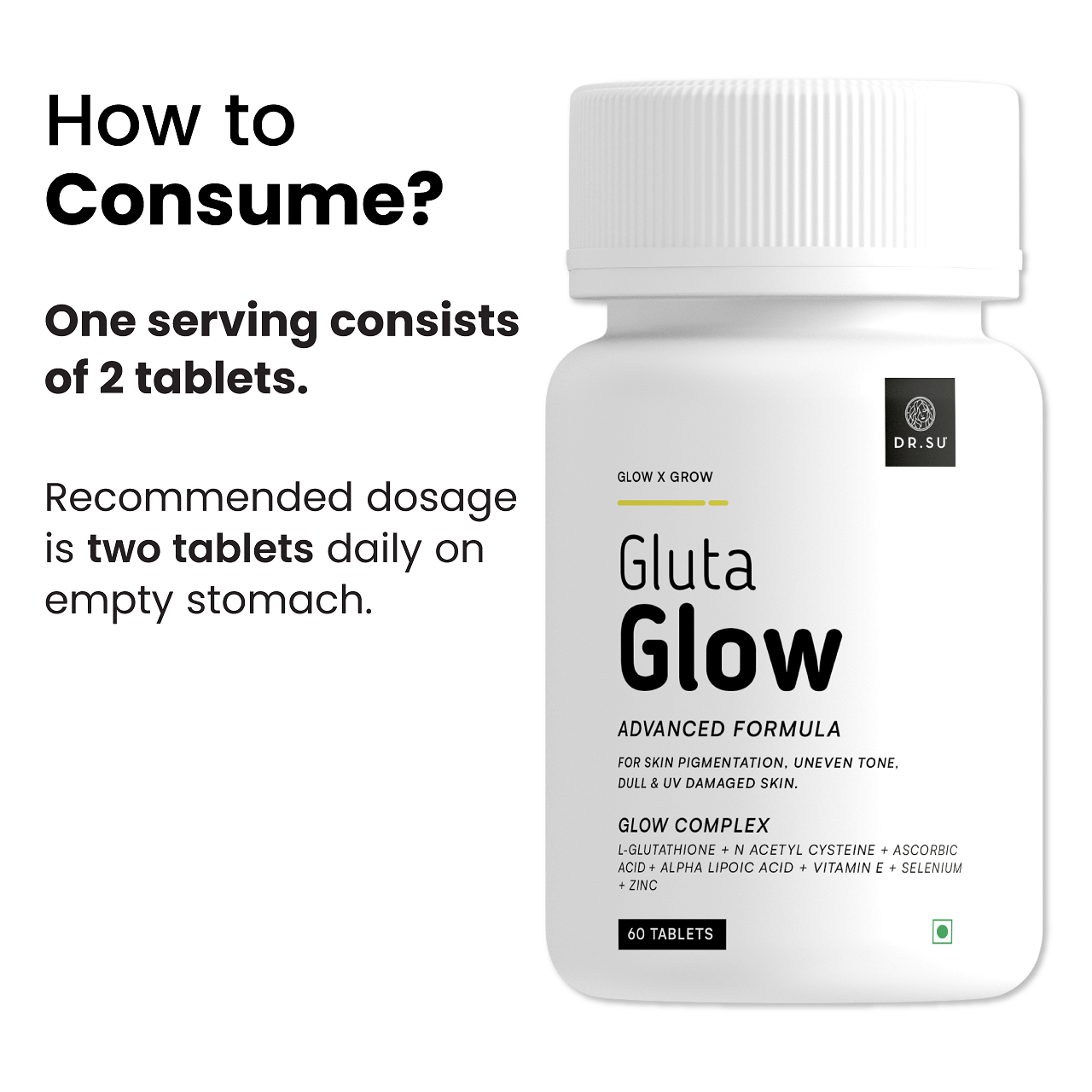 Dr. Su Gluta Glow Combo of 2 (120 Tablets)