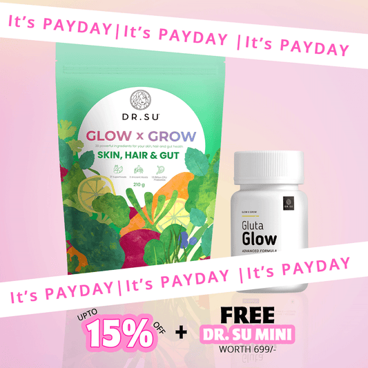 Skin Radiance combo: Dr. Su Glow x Grow and Dr. Su Gluta Glow supplement
