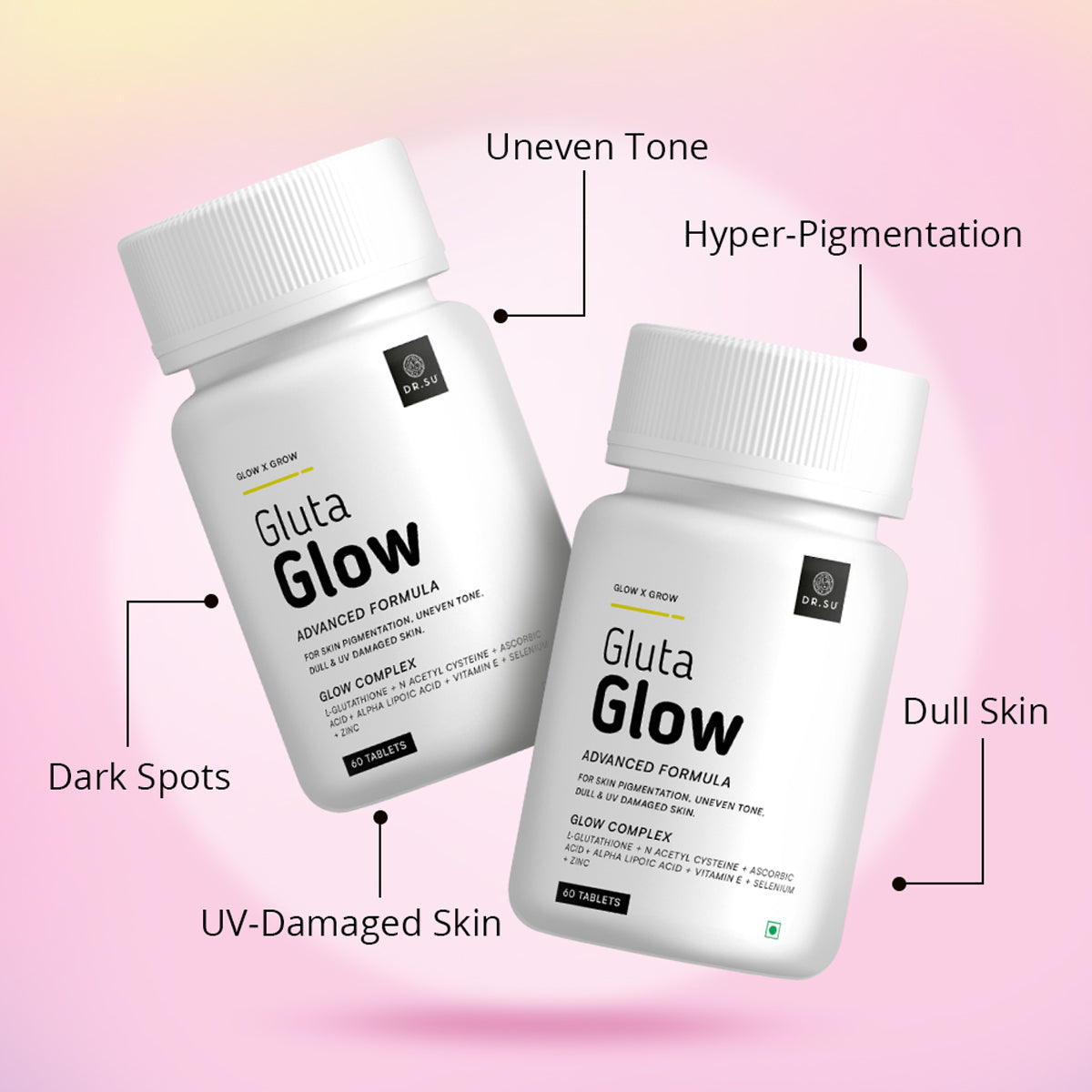 Gluta Glow 500mg Skin Radiance Supplement