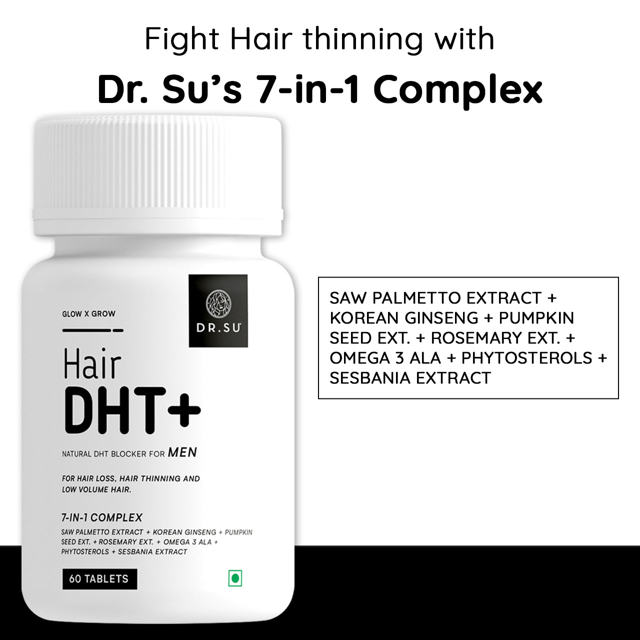 Dr. Su HairDHT+ (Men) for Hair Thinning and Hair Loss