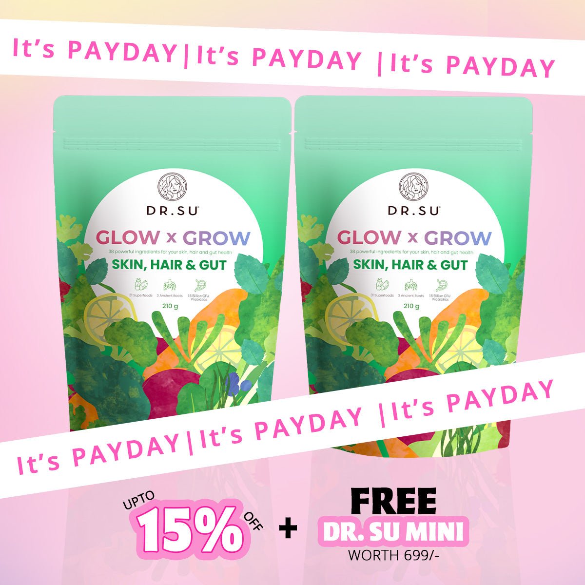 Glow x Grow for Skin, Hair and Gut - Dr. Su Formulations