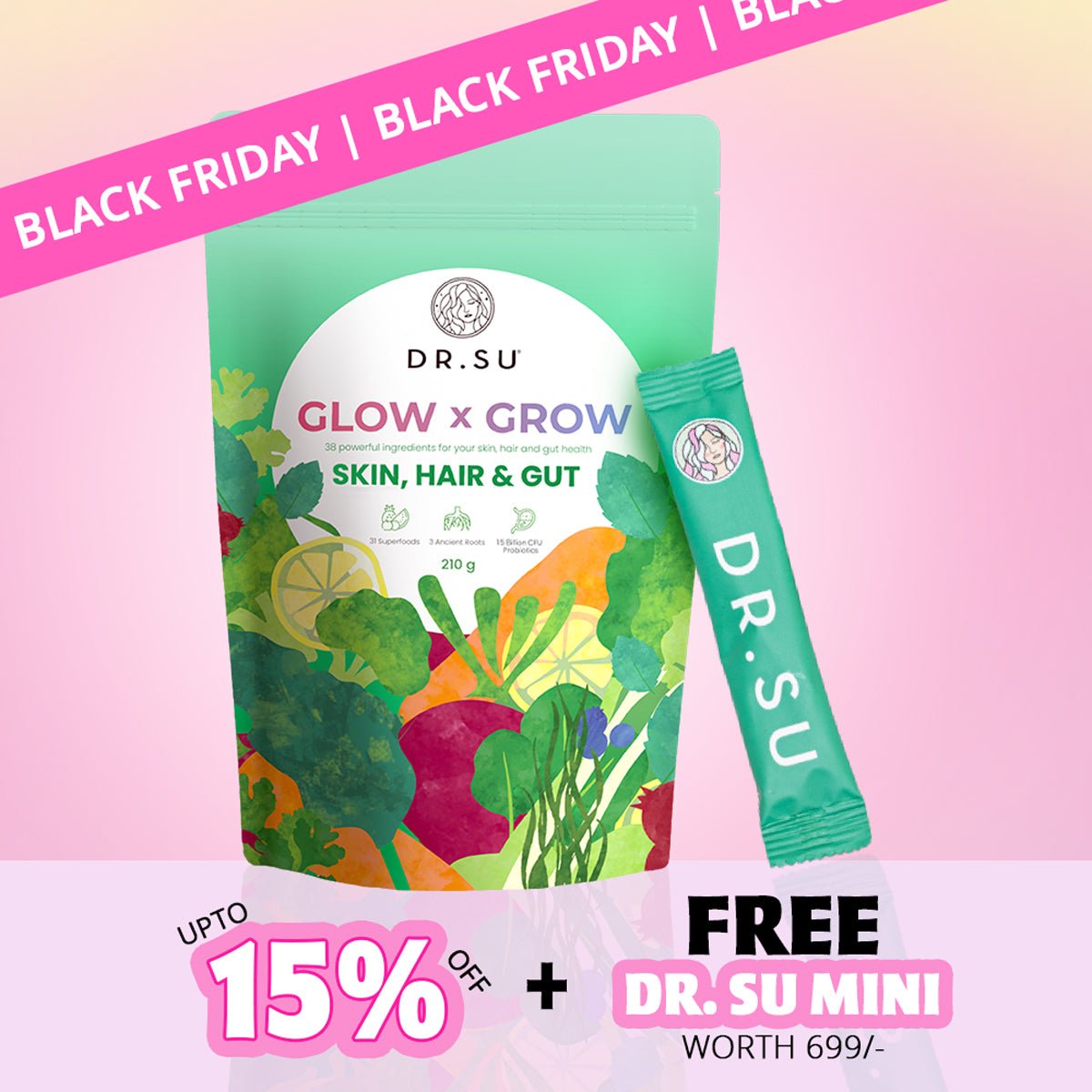 Glow x Grow for Skin, Hair and Gut - Dr. Su Formulations