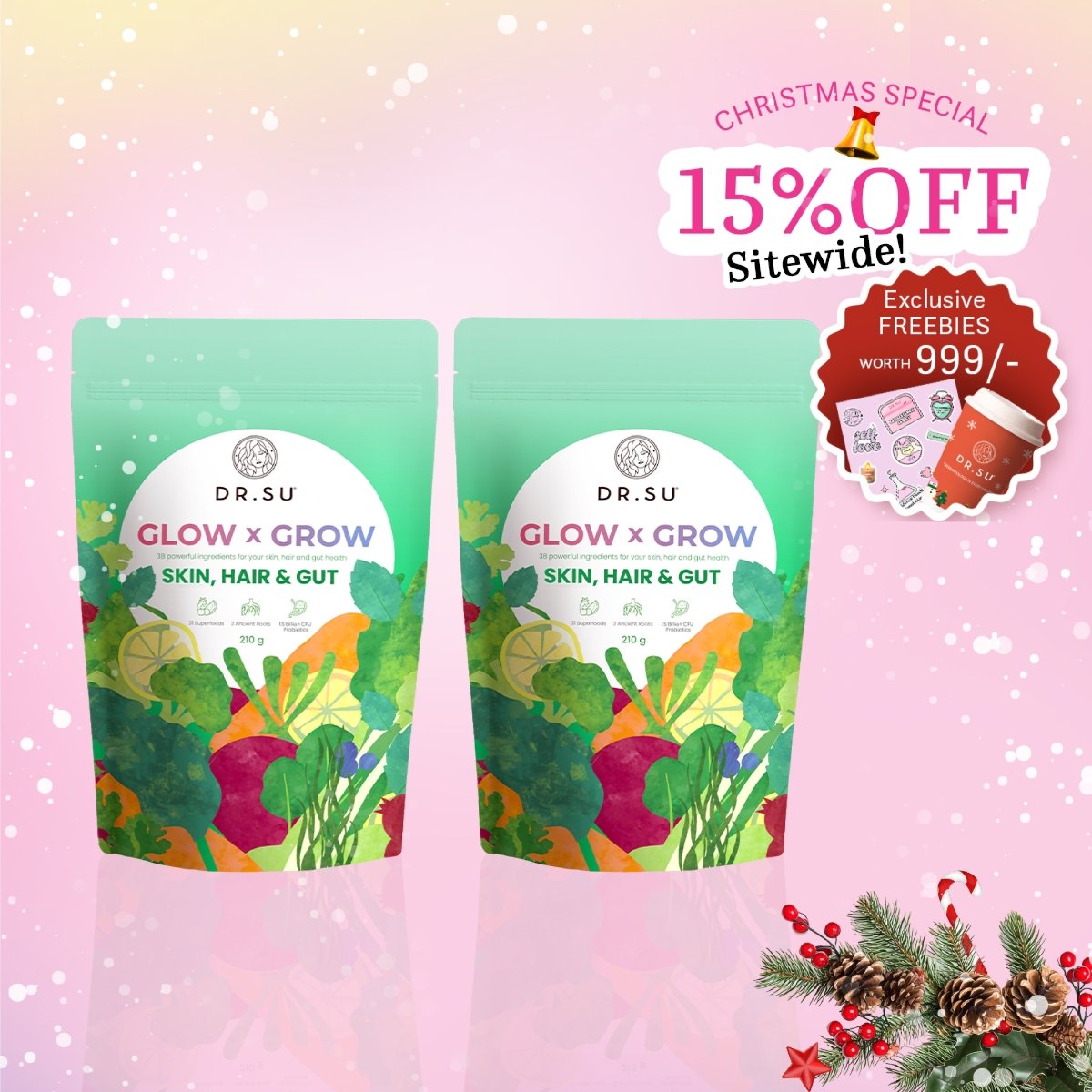 Glow x Grow for Skin, Hair and Gut - Dr. Su Formulations