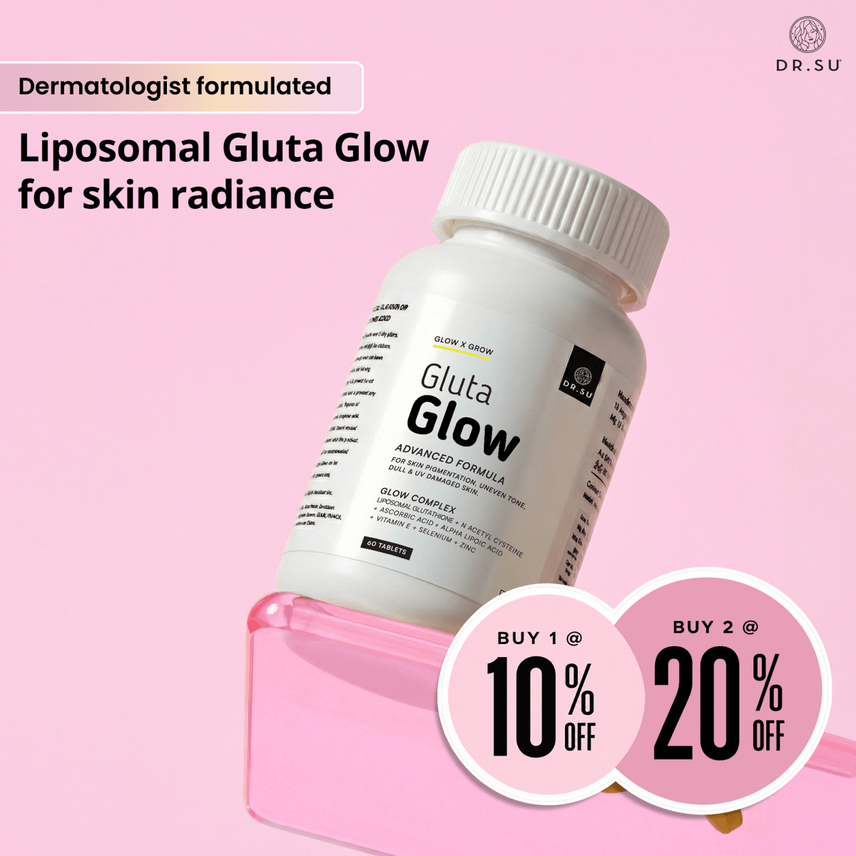 Liposomal Gluta Glow for skin radiance - Dr. Su