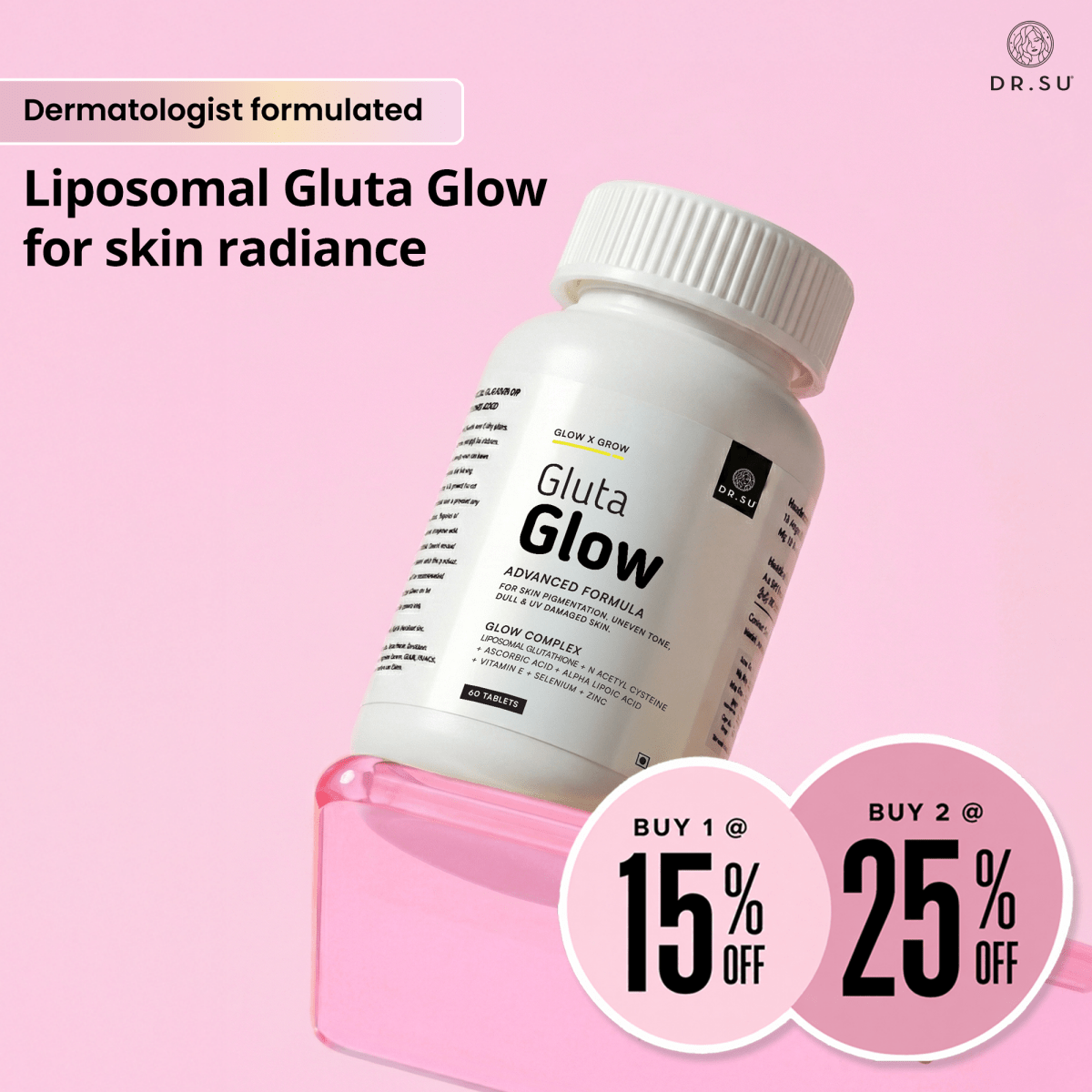 Liposomal Gluta Glow for skin radiance - Dr. Su