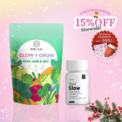 Skin Radiance combo: Dr. Su Glow x Grow and Dr. Su Gluta Glow supplement